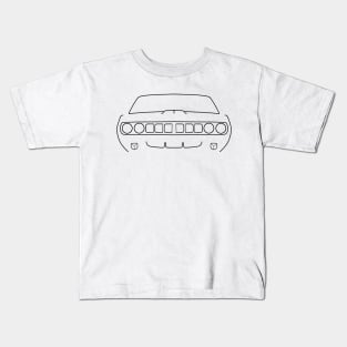 1971 vintage Plymouth Barracuda black outline graphic Kids T-Shirt